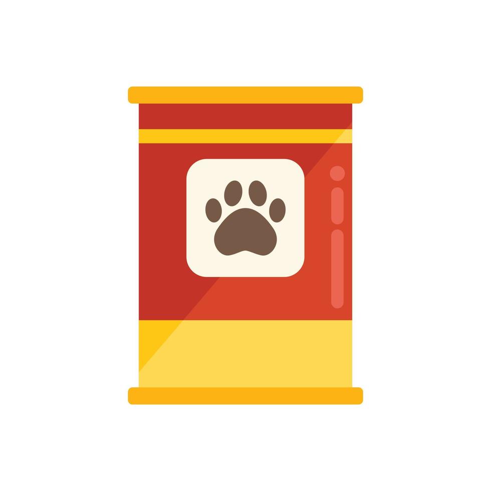 hond voedsel blik icoon vlak vector. dier voeden vector
