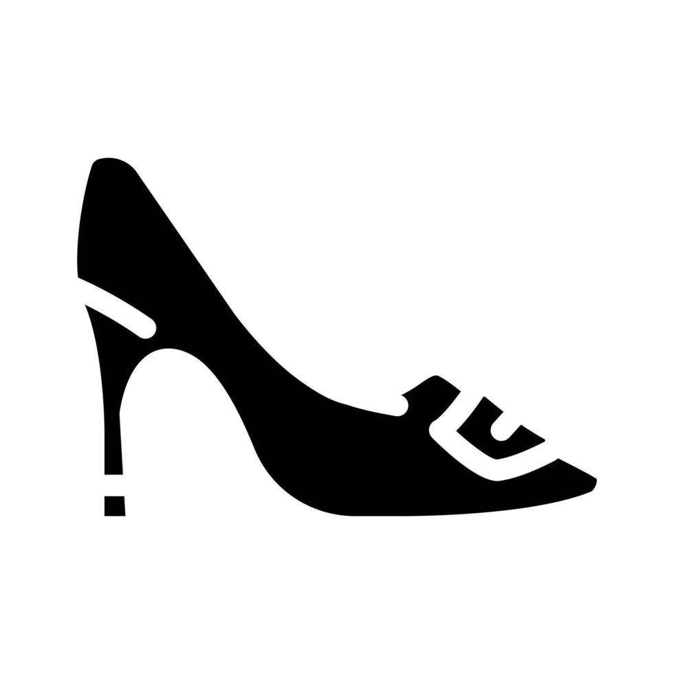 pompen en slingbacks glyph icoon vector illustratie