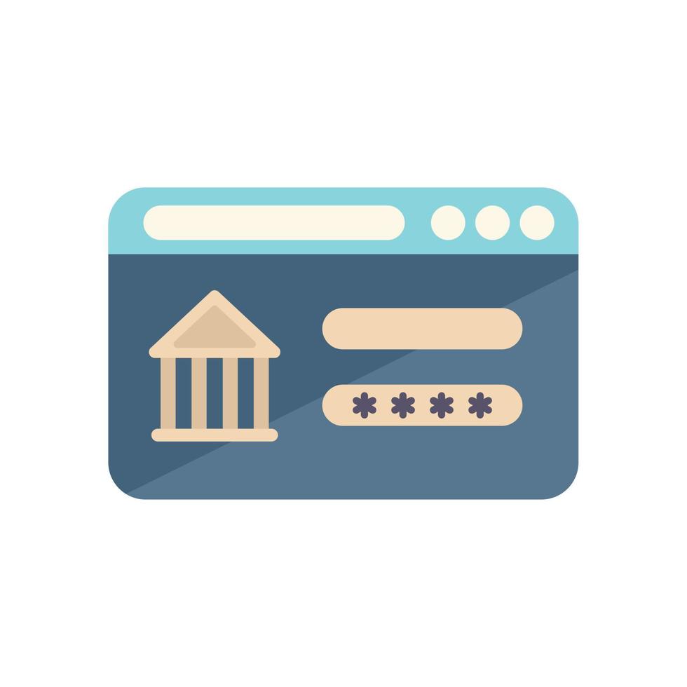 web bank icoon vlak vector. betaling onderhoud vector
