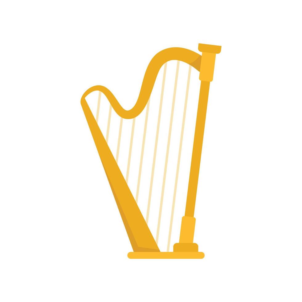 harp instrument icoon, vlak stijl vector