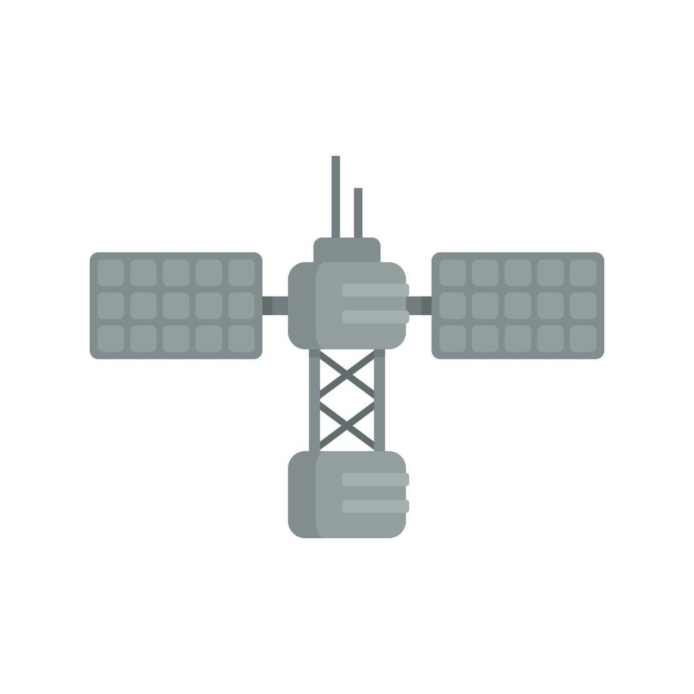 paneel ruimte station icoon vlak vector. satelliet ruimteschip vector