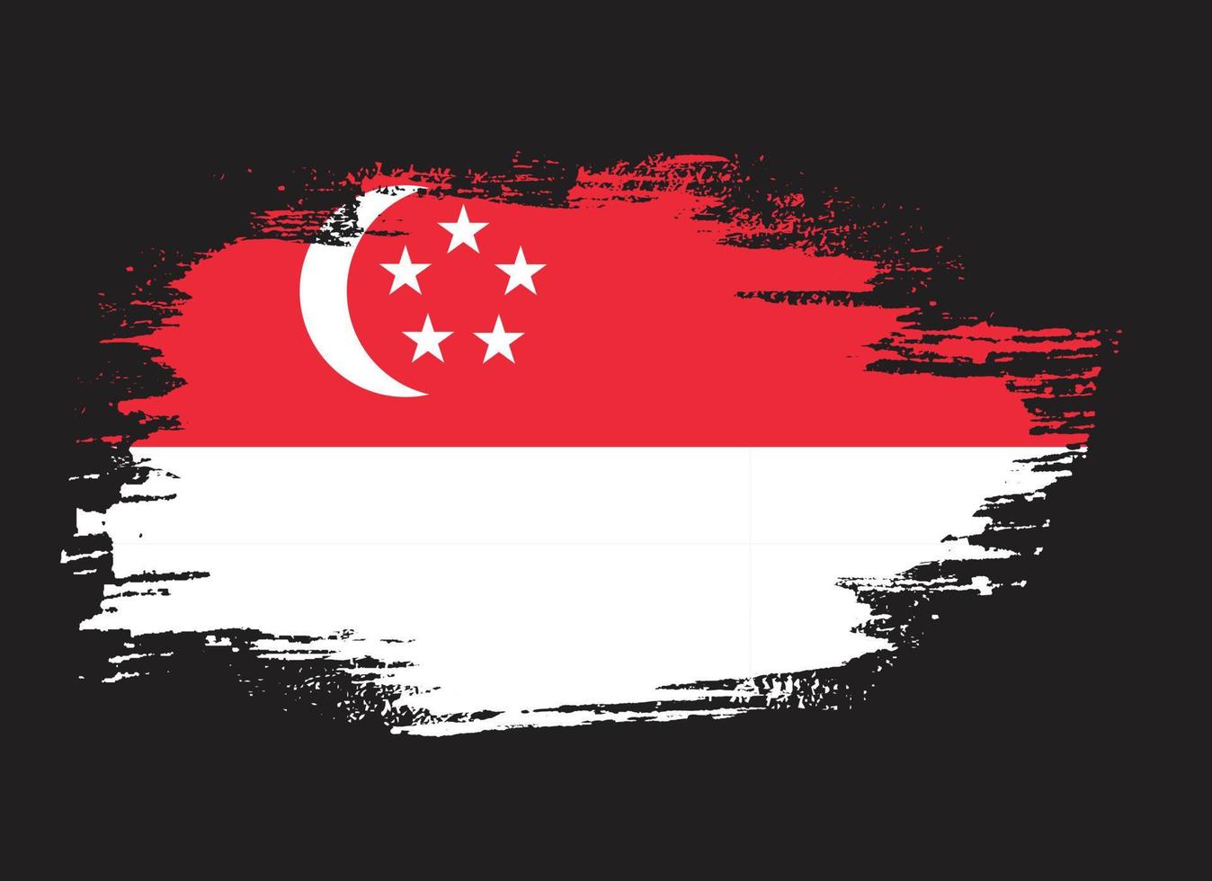 abstract Singapore grunge structuur vlag vector