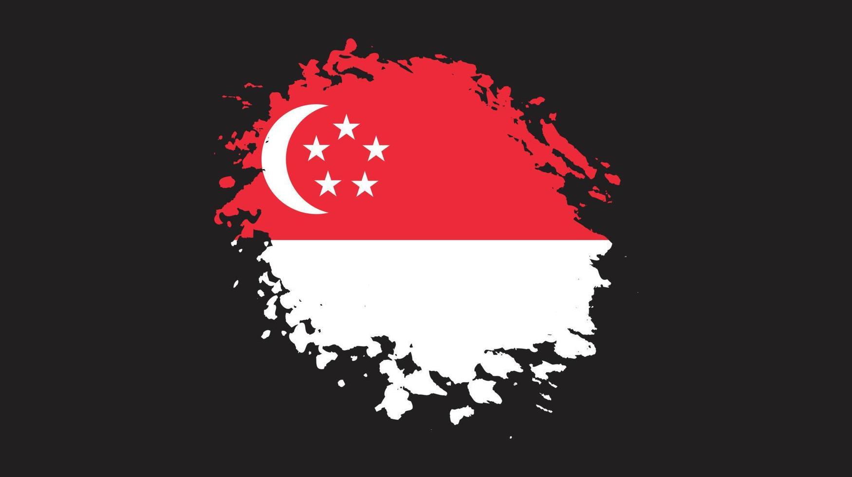 verf grunge borstel beroerte Singapore vlag vector