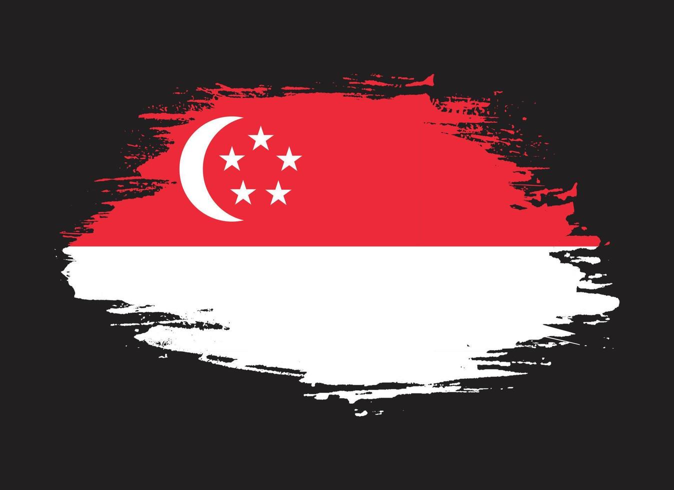 abstract grunge beroerte Singapore vlag vector