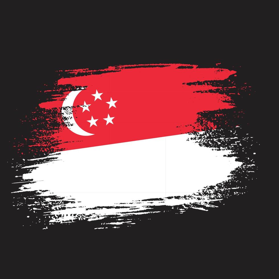 geklater borstel beroerte Singapore vlag vector