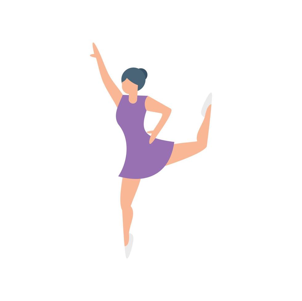 dansen ballerina icoon vlak vector. ballet dans meisje vector