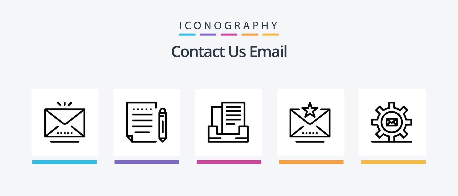 e-mail lijn 5 icoon pak inclusief mail. e-mail. controleren. bericht. e-mail. creatief pictogrammen ontwerp vector