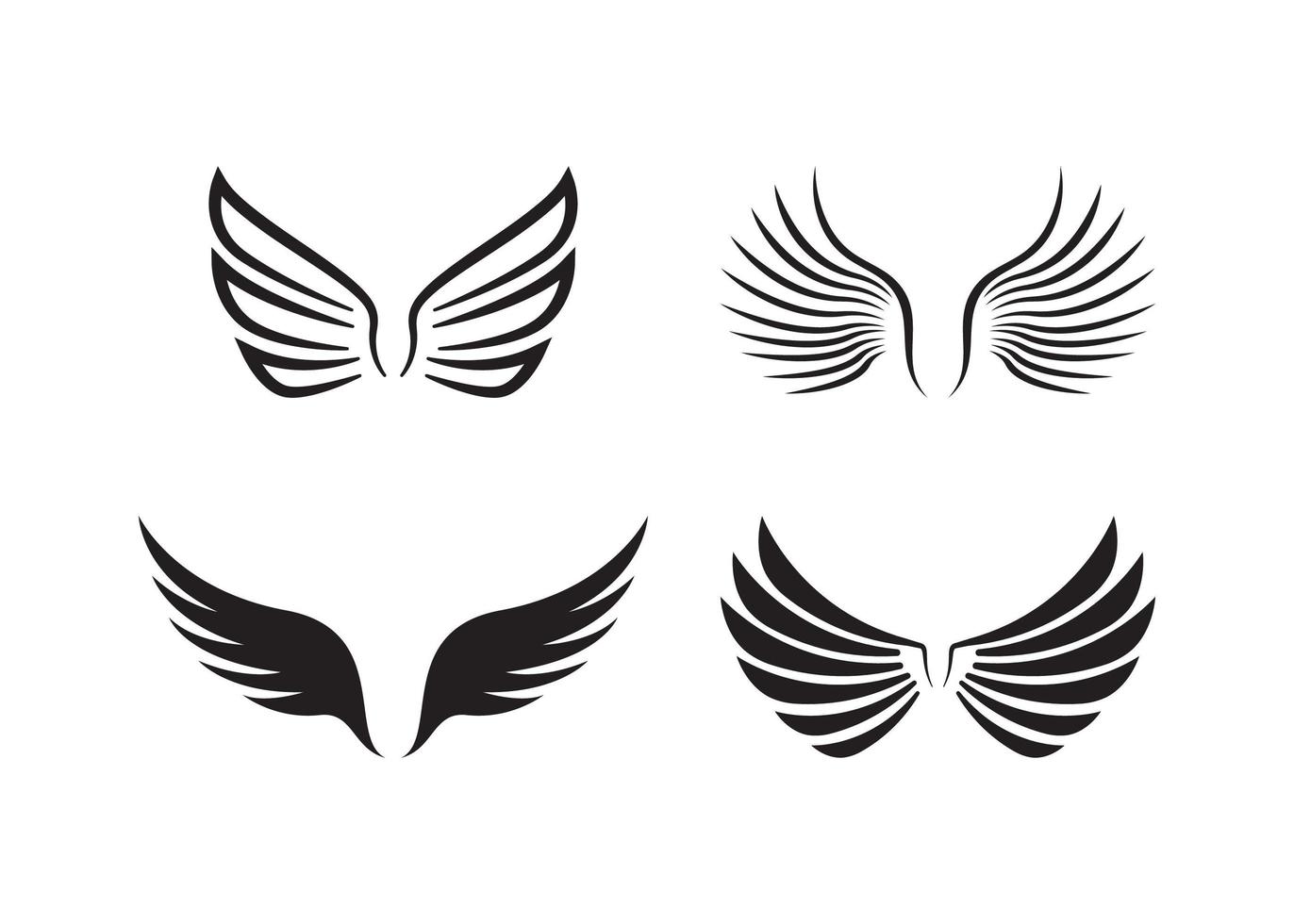 vleugel pictogram ontwerpsjabloon vector