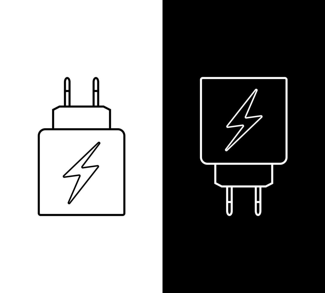 smartphone oplader icoon. smartphone oplader hoofd adapter symbool. vector illustratie.