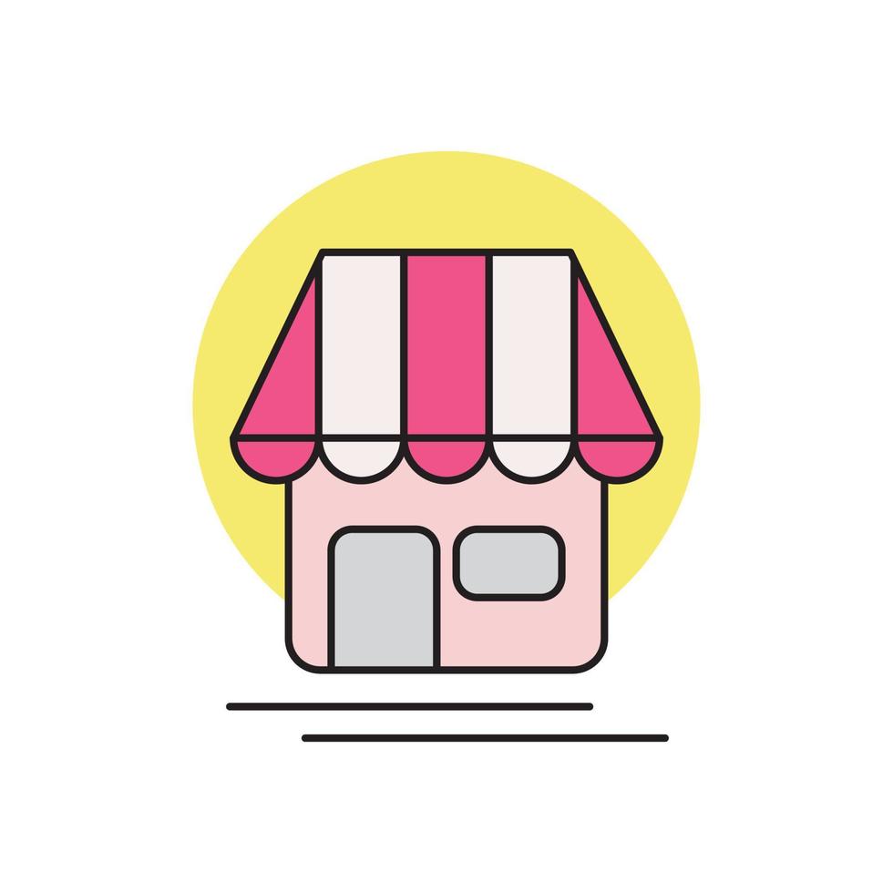 vector icoon winkel. gekleurde illustratie van winkel teken in modieus modern ontwerp stijl