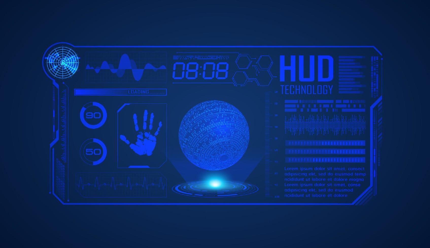 modern hud technologie scherm achtergrond vector