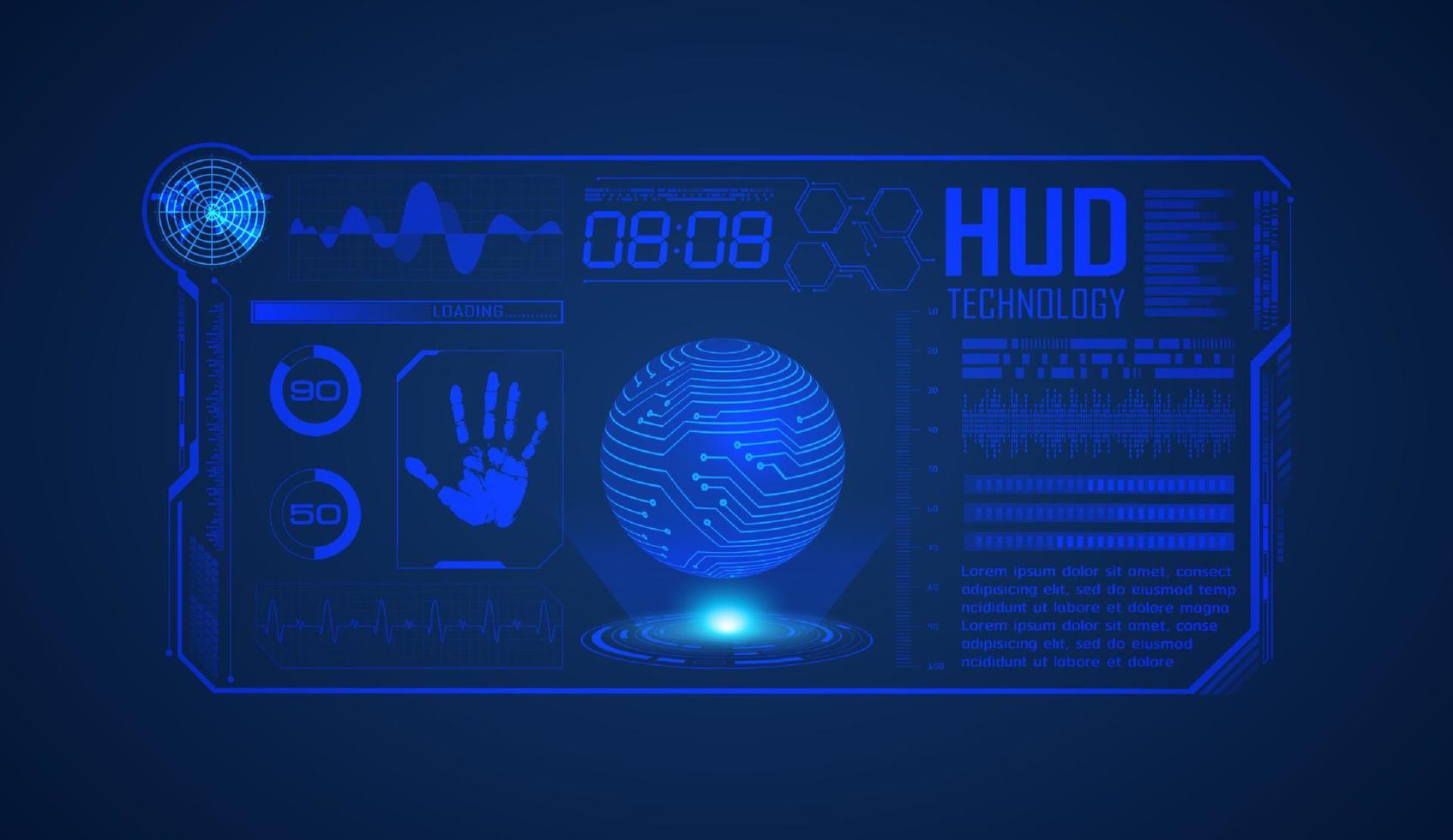 modern hud technologie scherm achtergrond vector