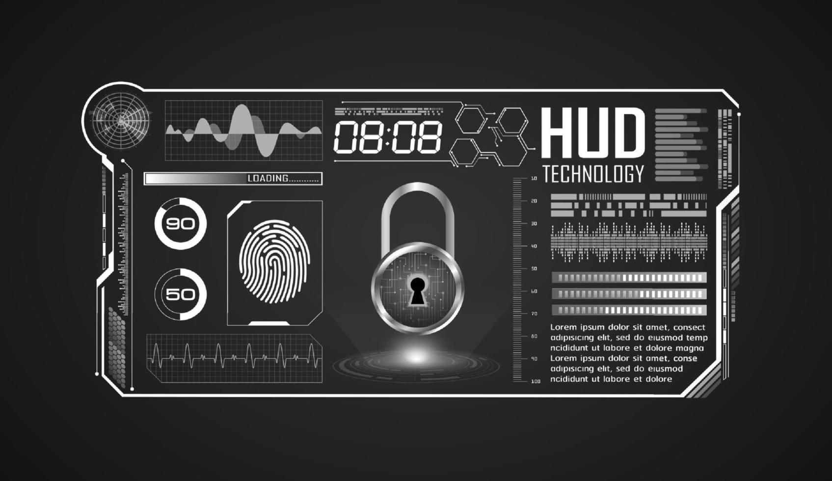 modern hud technologie scherm achtergrond vector