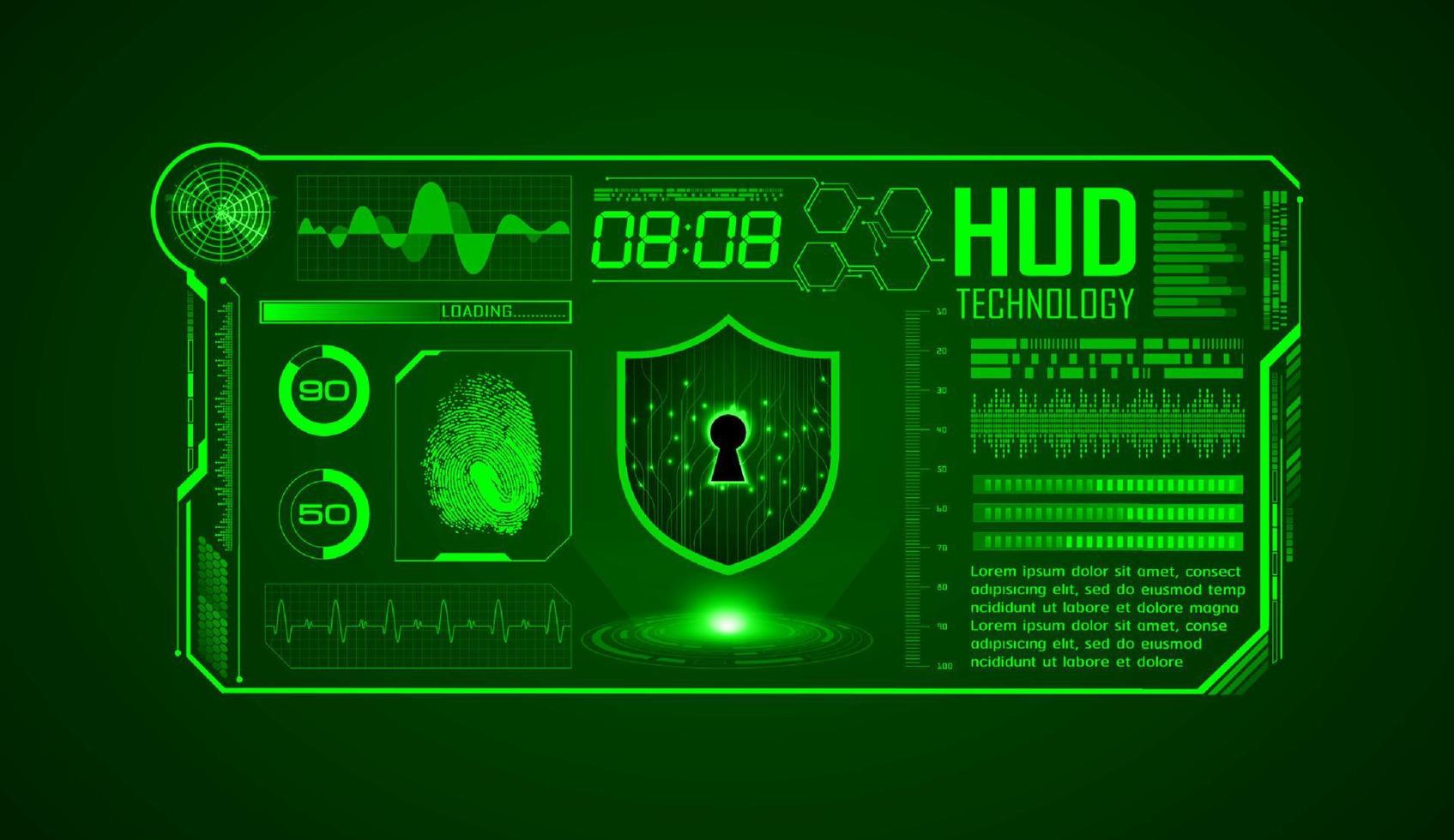 modern hud technologie scherm achtergrond vector