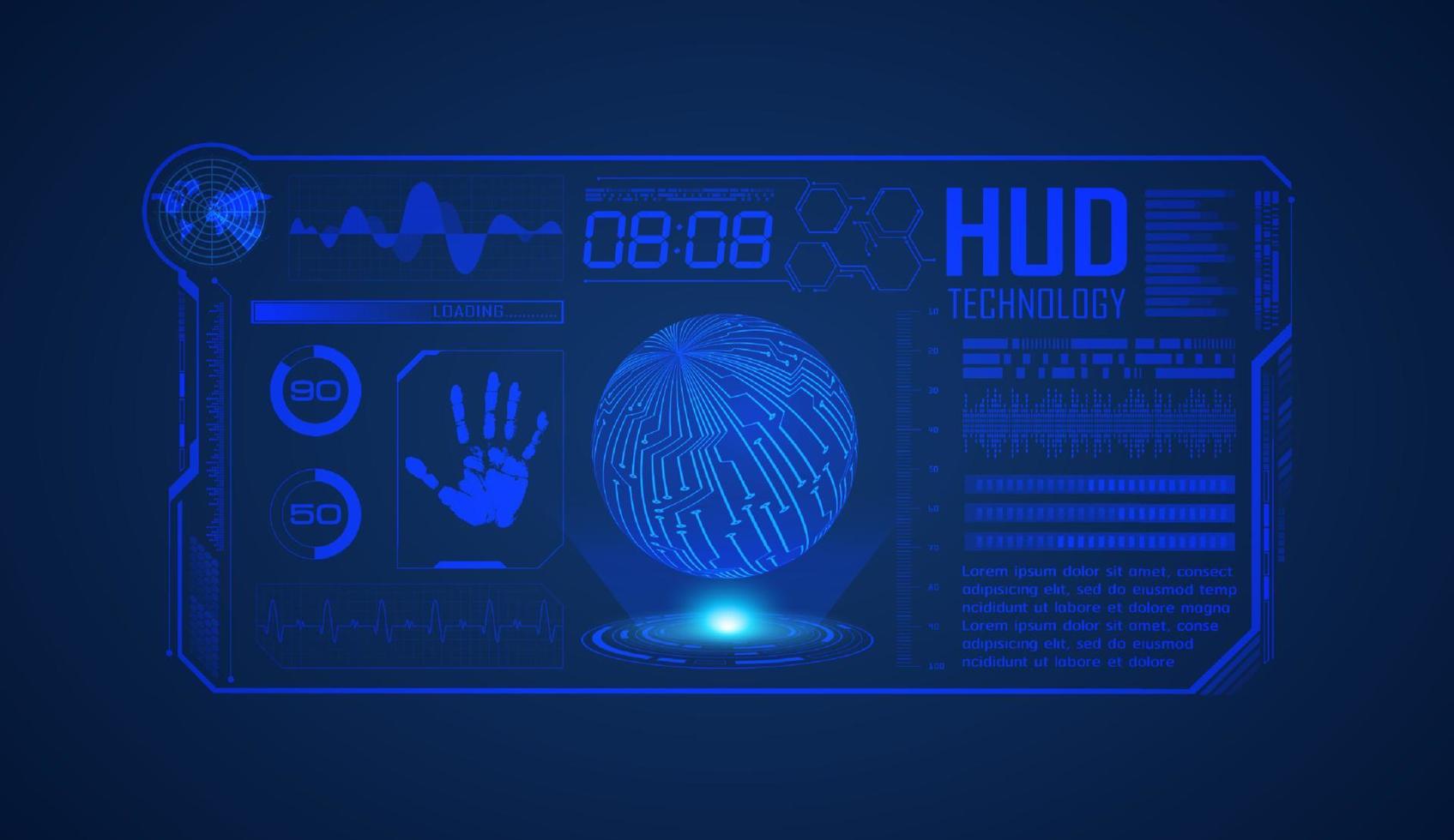 modern hud technologie scherm achtergrond vector