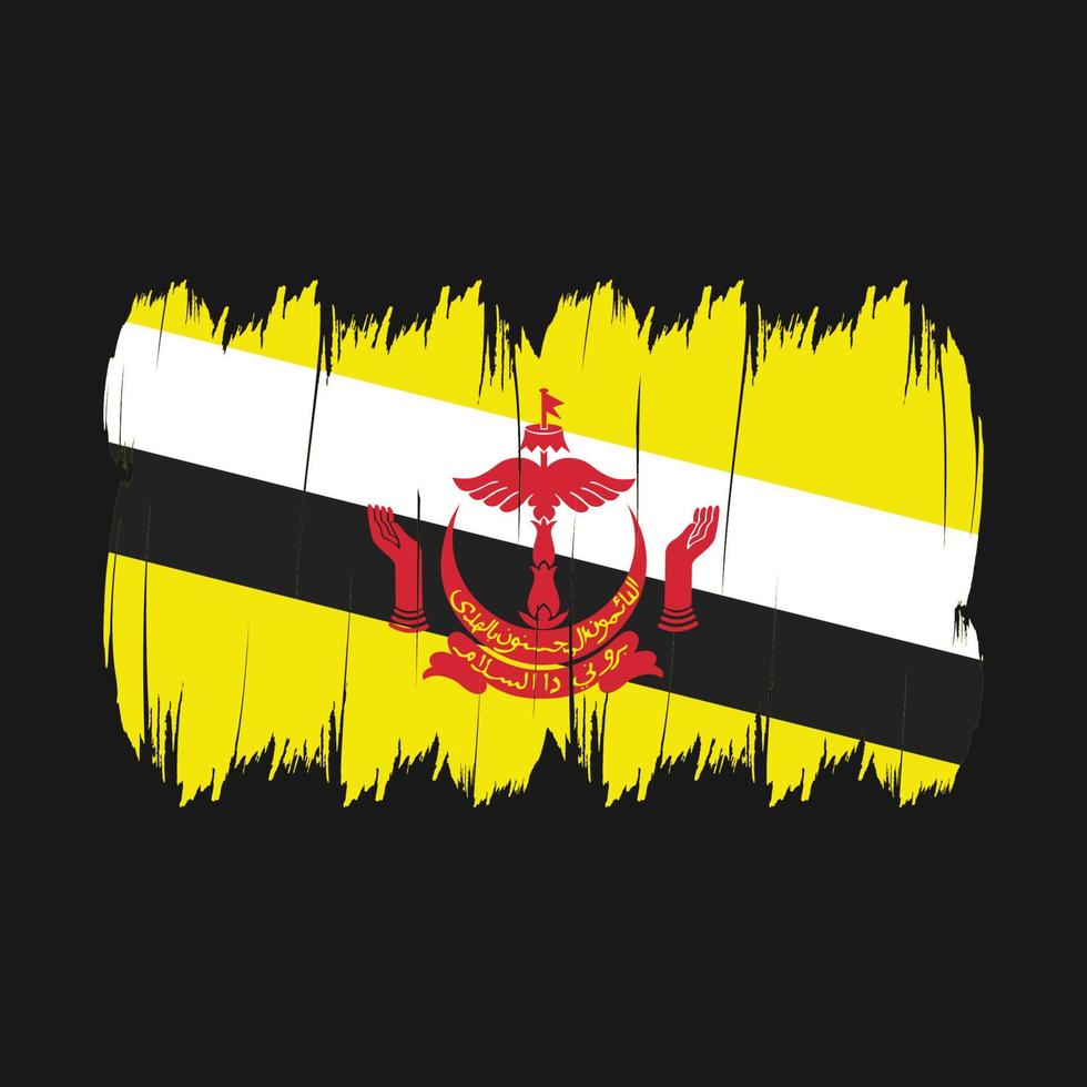 Brunei vlag borstel vector