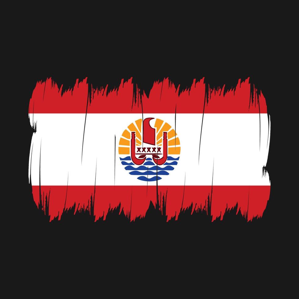 Frans Polynesië vlag borstel vector