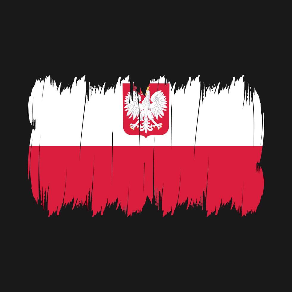 polen vlag borstel vector