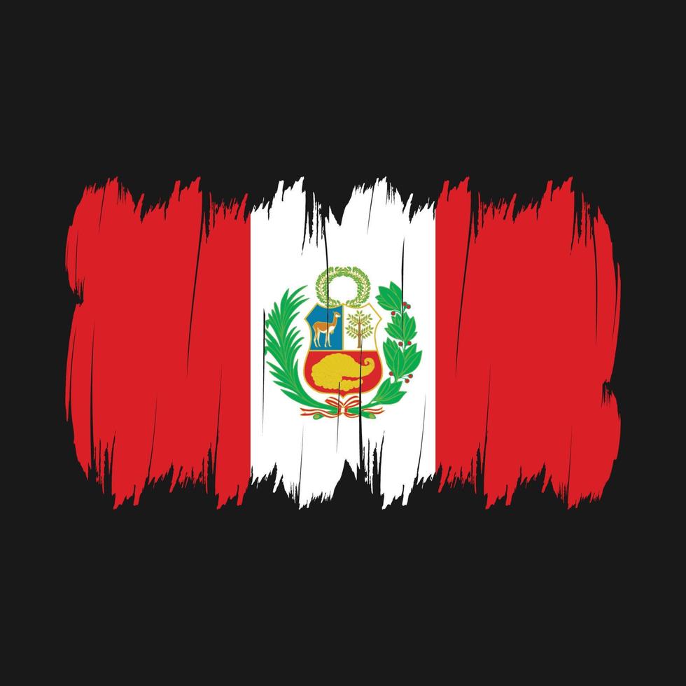 Peru vlag borstel vector