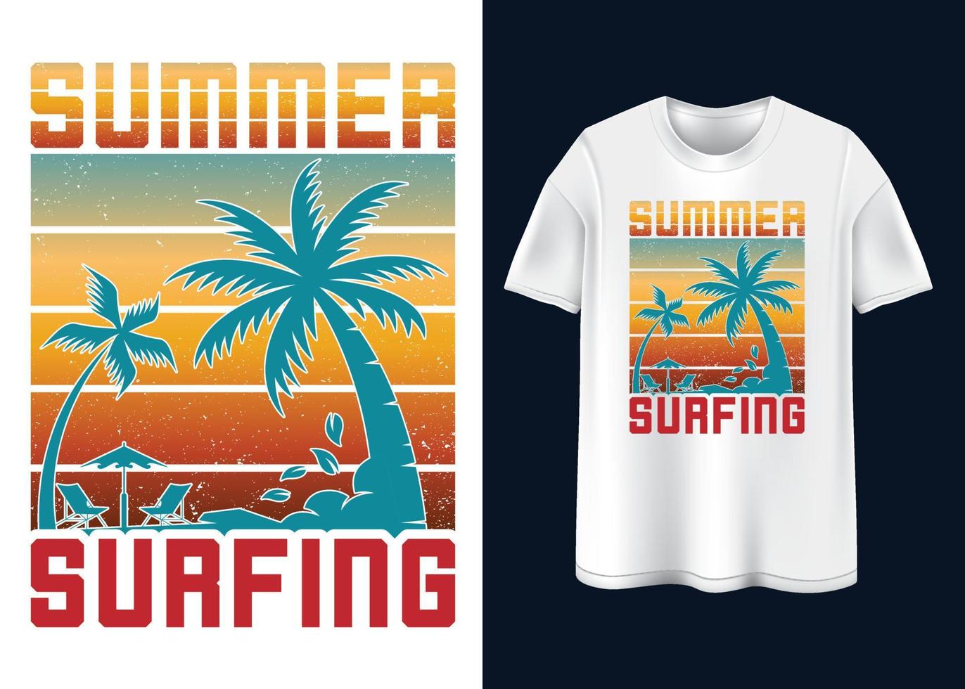 zomer gevoel typografie t-shirt ontwerp vector