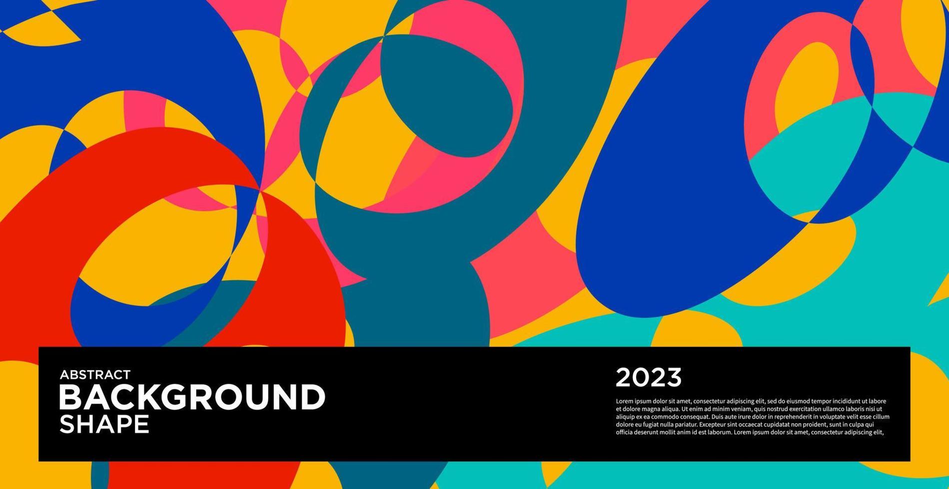 nieuw jaar 2023 ontwerp sjabloon met vloeistof kleurrijk abstract, kleurrijk achtergrond, poster, folder, sociaal media vector