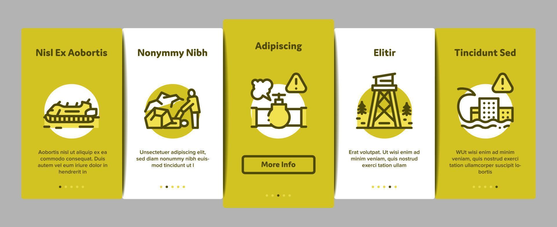 redder uitrusting onboarding elementen pictogrammen reeks vector