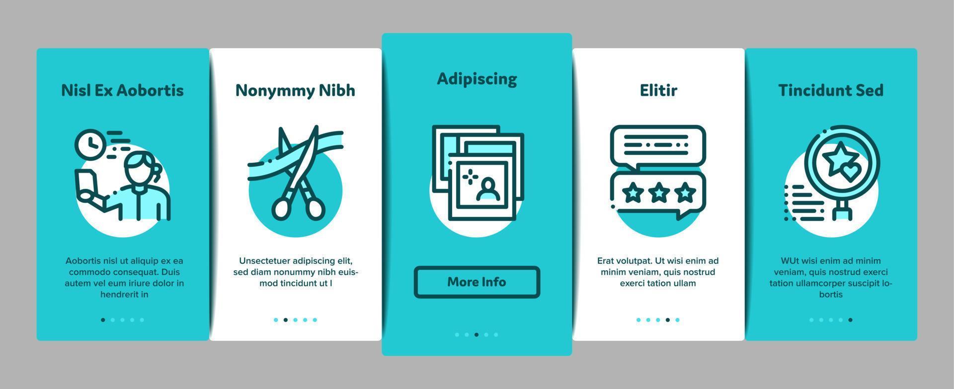 evenement partij planning onboarding elementen pictogrammen reeks vector