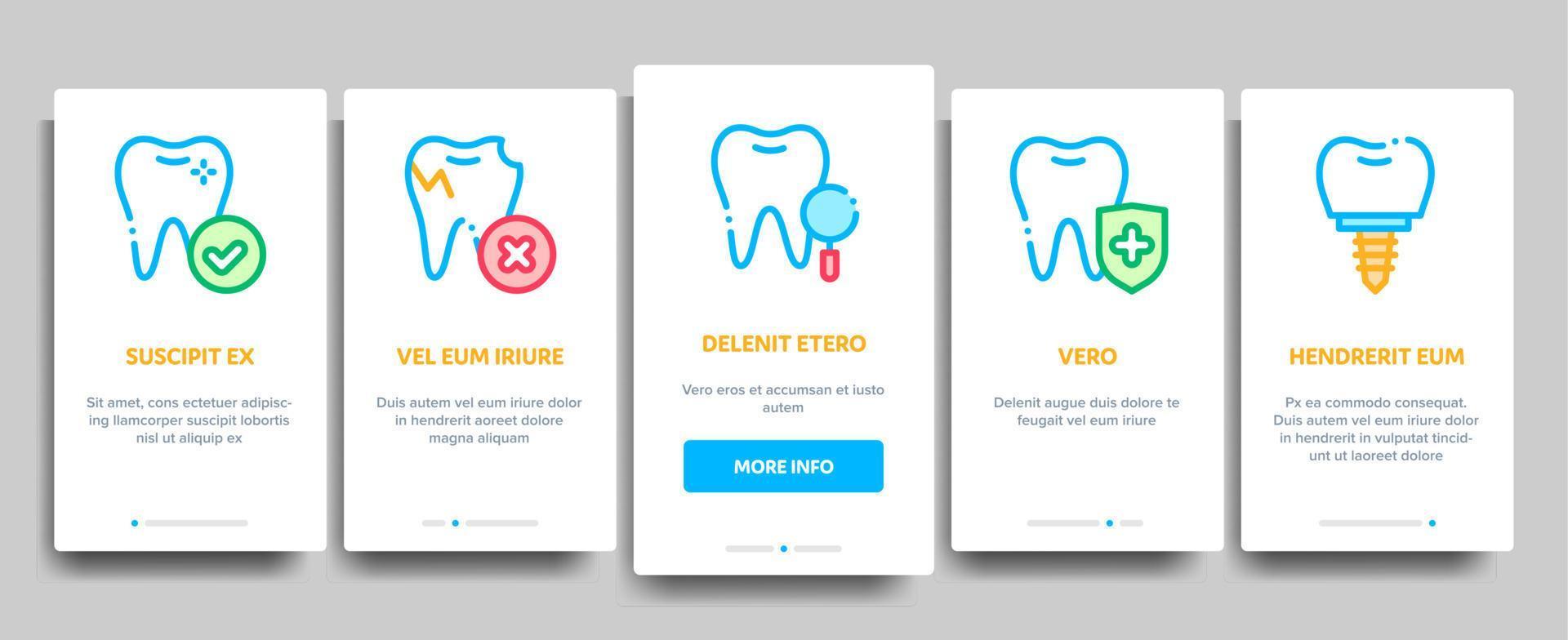 stomatologie verzameling vector onboarding