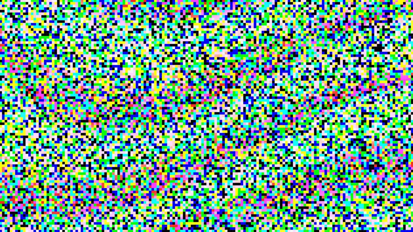 pixel lawaai vector. vhs glitch structuur TV scherm. televisie gekleurde vector