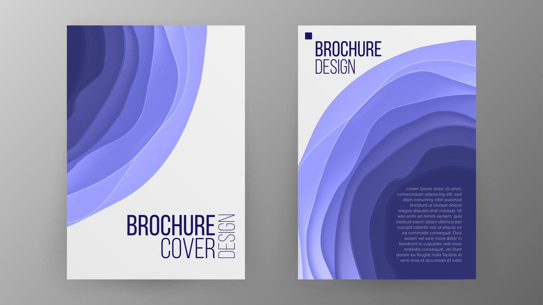 bedrijf brochure ontwerp vector. Hoes ontwerp indeling. papier besnoeiing brochure. ilustration vector