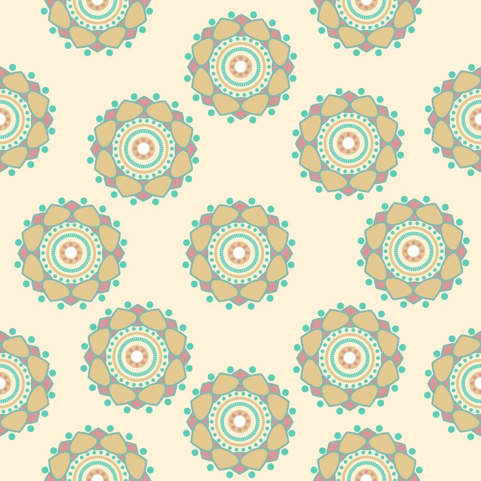 naadloze patroon van abstracte groene mandala's vector
