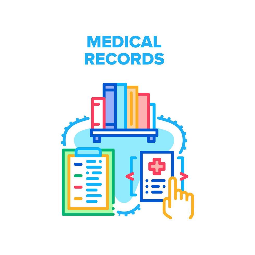 medisch records vector concept kleur illustratie