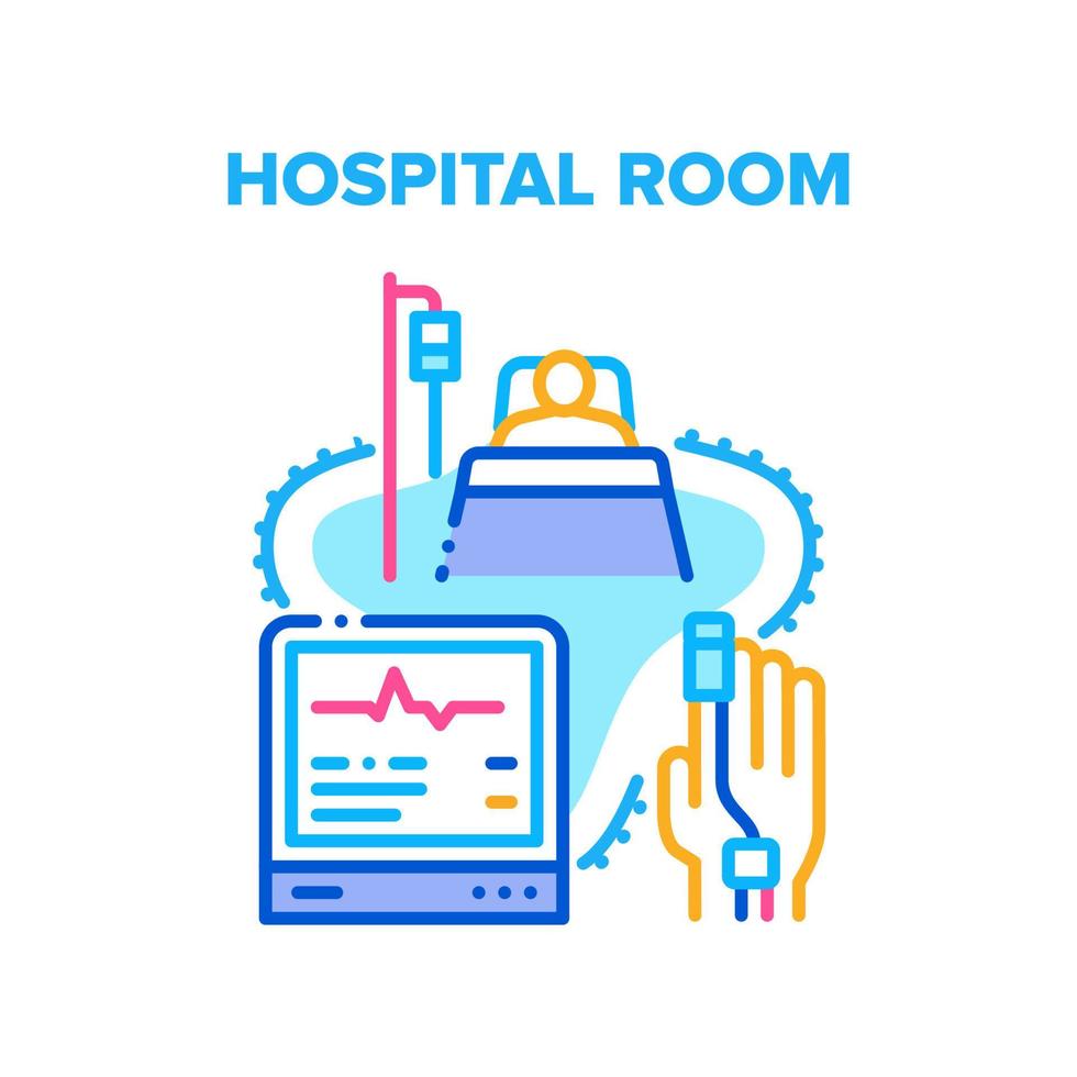 ziekenhuis kamer voor geduldig vector concept kleur
