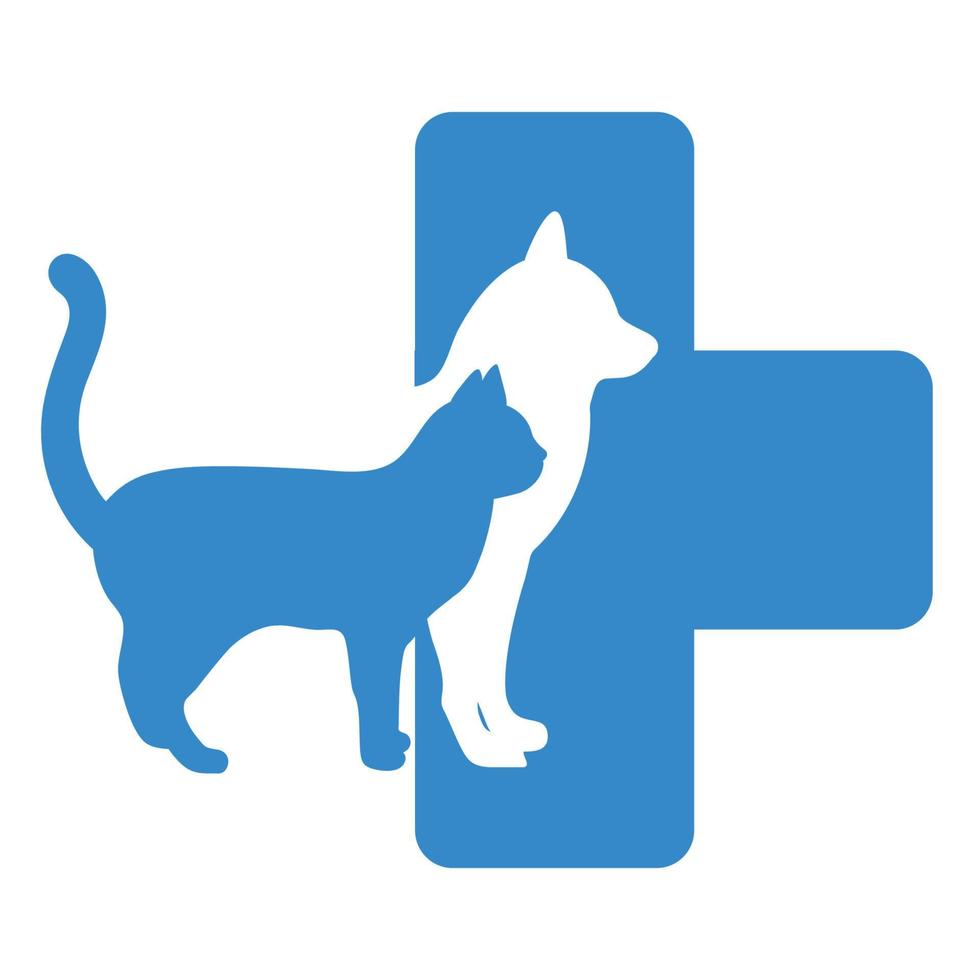 illustratie van de logo van een veterinair kliniek. vector