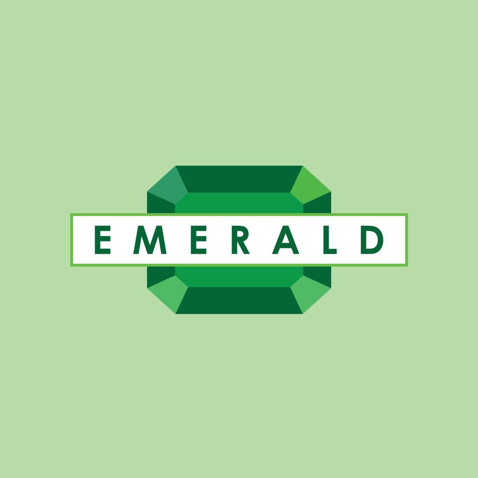 groen smaragd steen luxe logo ontwerp inspiratie vector