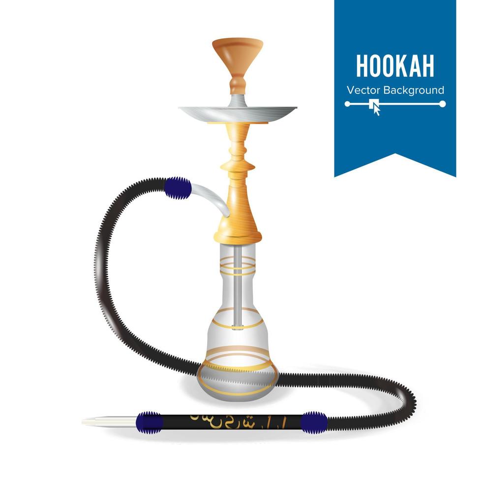 hookah vector. klassiek Egyptische en Arabisch stijl. geïsoleerd Aan wit achtergrond vector