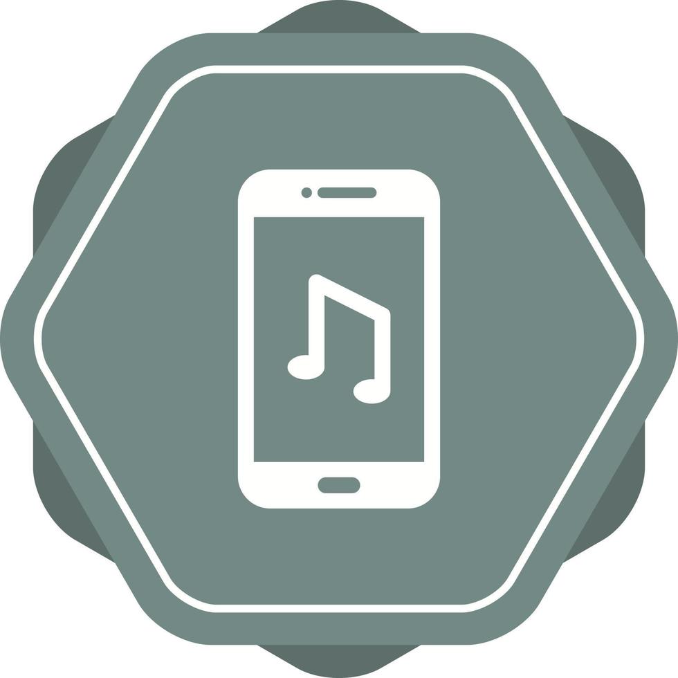 uniek muziek- app vector glyph icoon