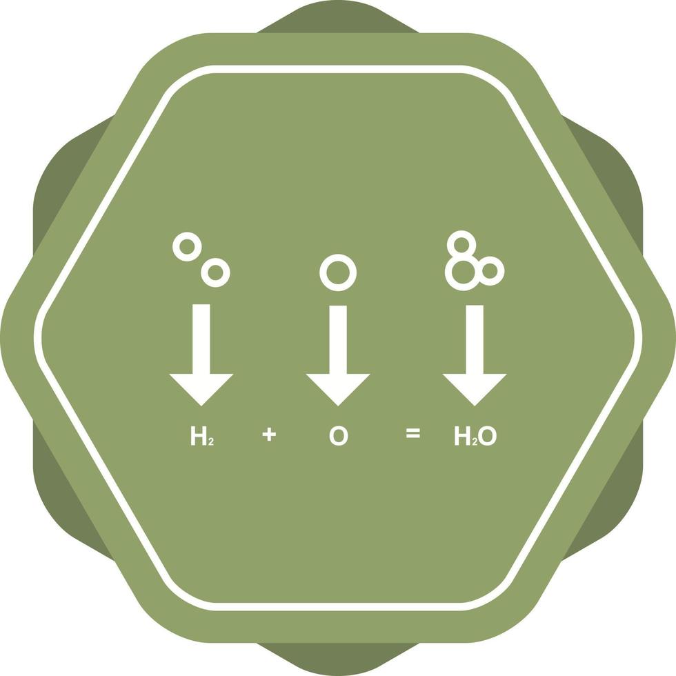 uniek Chemicaliën formule vector glyph icoon