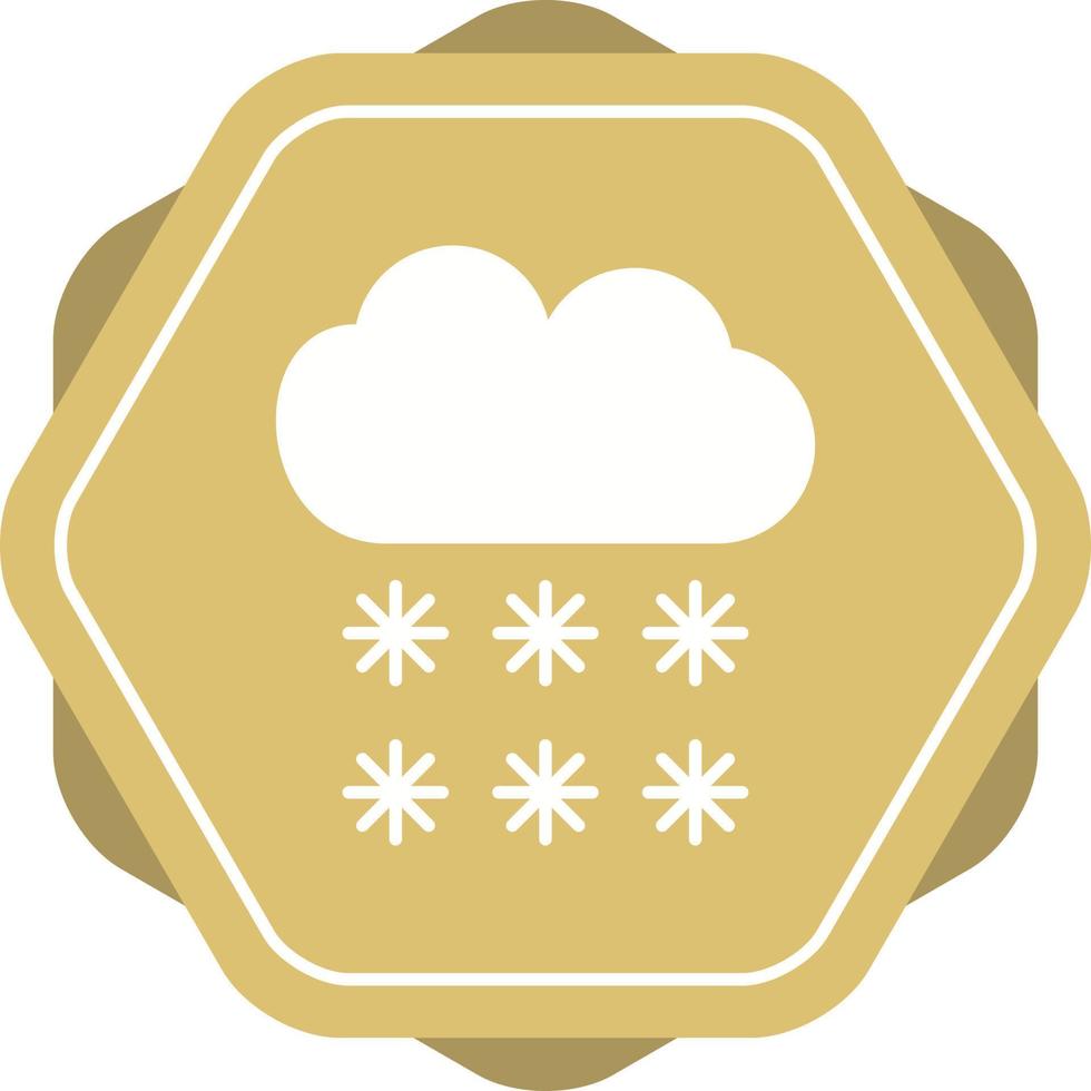 mooi sneeuwval glyph vector icoon