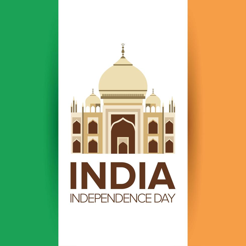gelukkige indiase onafhankelijkheidsdag viering banner vector