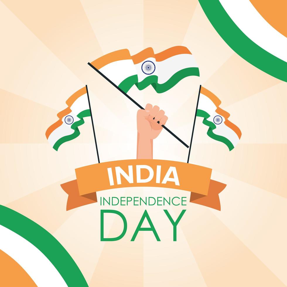 gelukkige indiase onafhankelijkheidsdag viering banner vector
