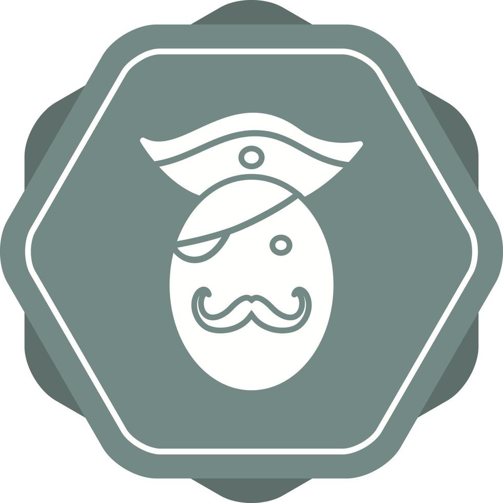 piraat in hoed vector icoon