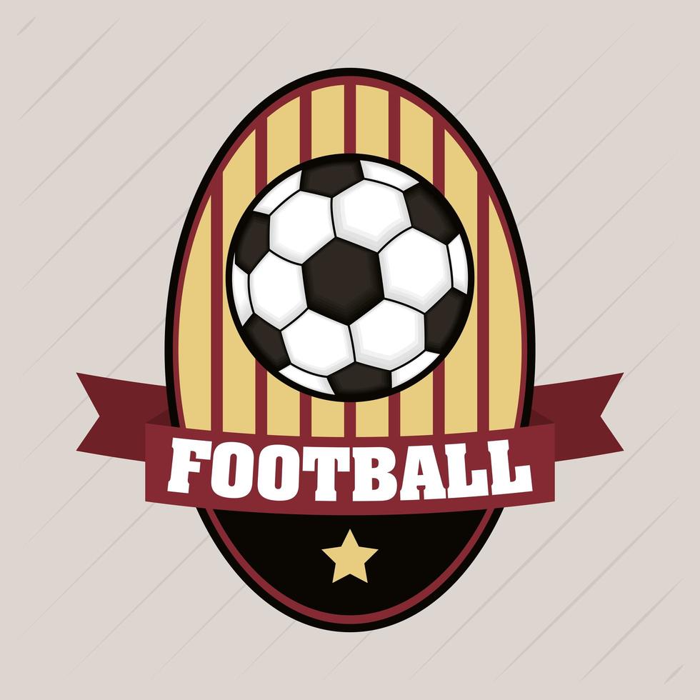 voetbal sport embleem met bal vector