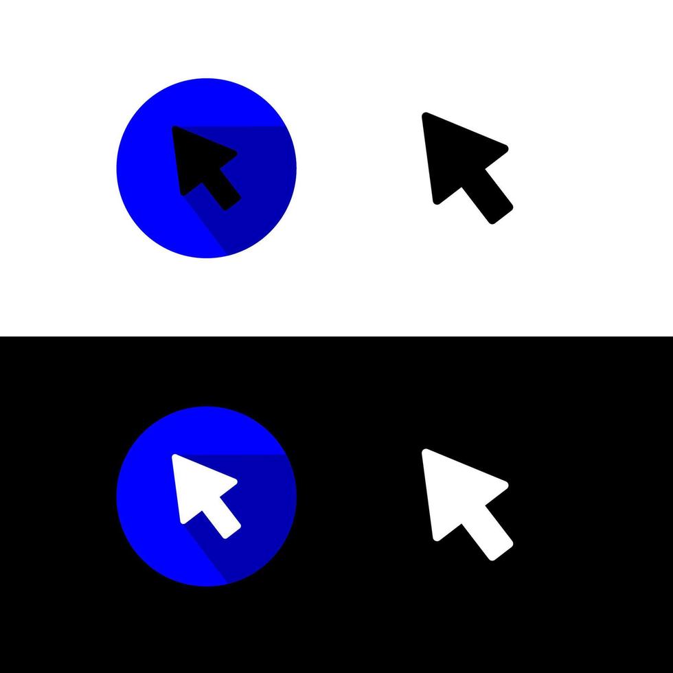Klik illustratie voor logo of icoon vector