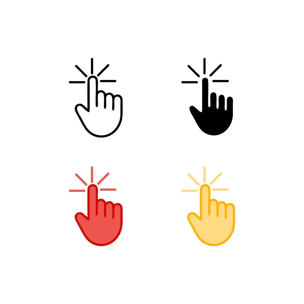 wijzer of muis Klik voor logo of icoon illustratie vector