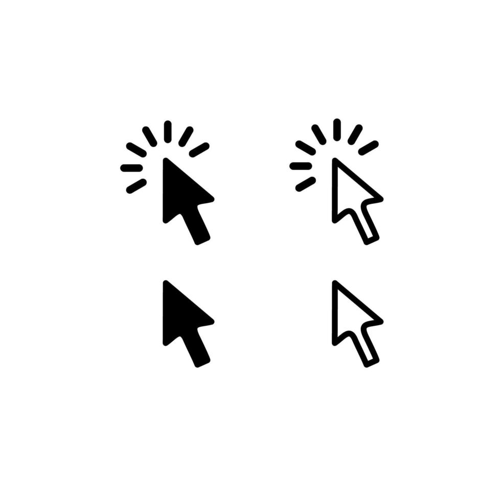 wijzer of muis Klik voor logo of icoon illustratie vector