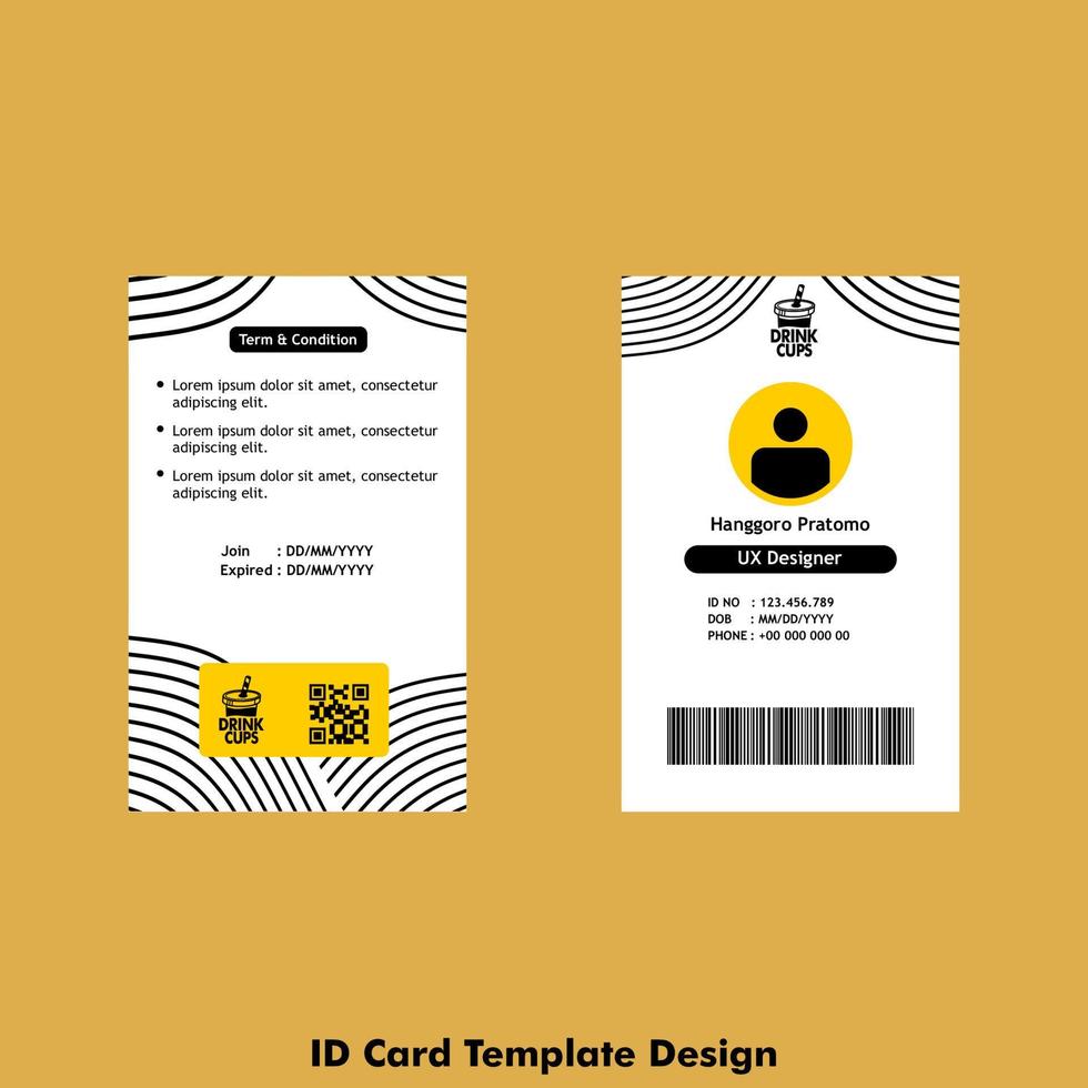 ID kaart kaart ontwerp concept vector