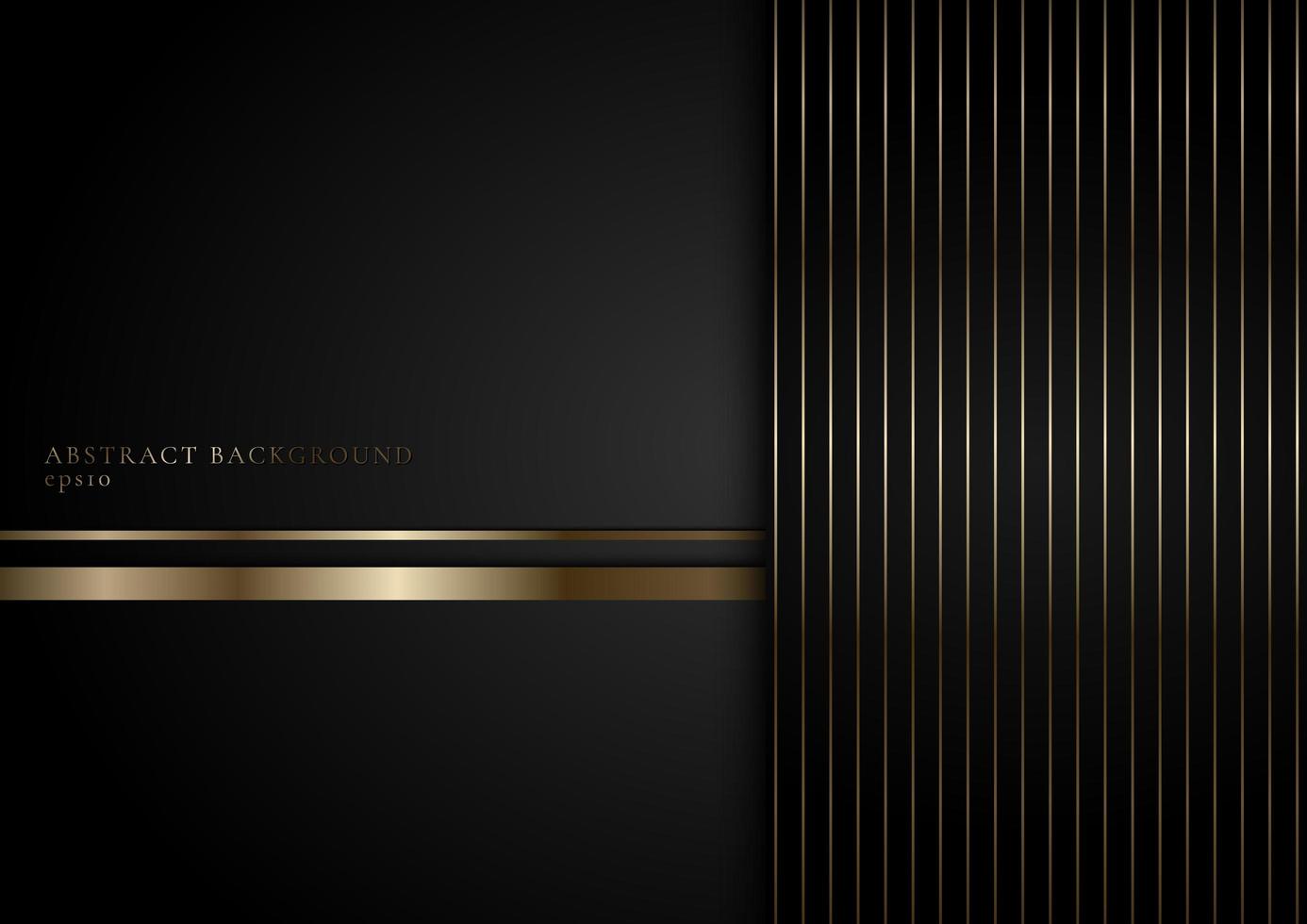 abstracte strepen gouden lijnen op zwarte achtergrond vector