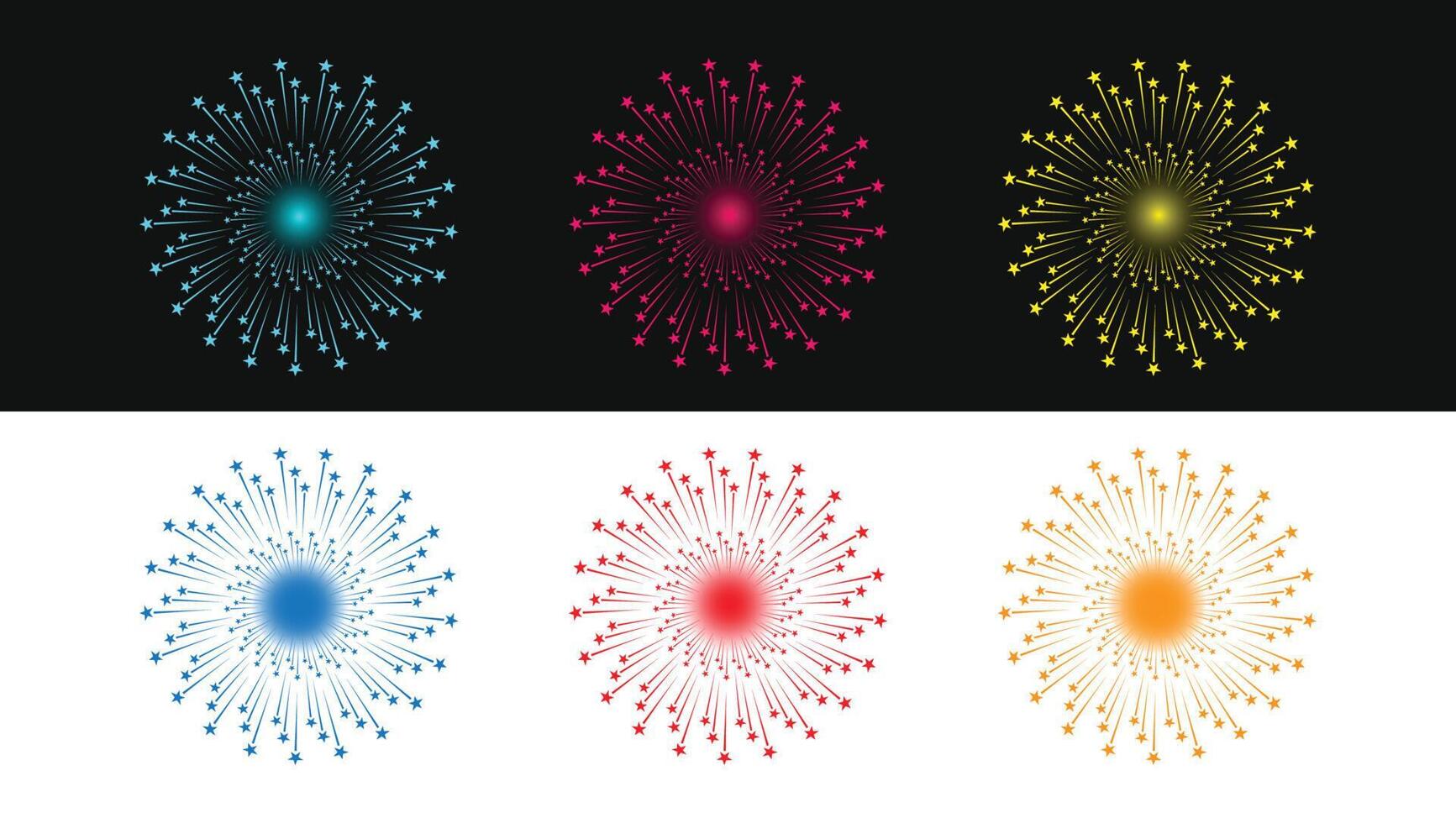 vuurwerk viering ontwerp elementen voor maken verlichting ontwerpen vectoren illustraties