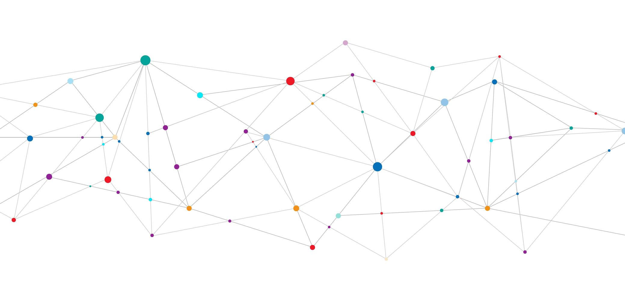 technologie verbindt concept geometrische verbindende punten en lijnen vector